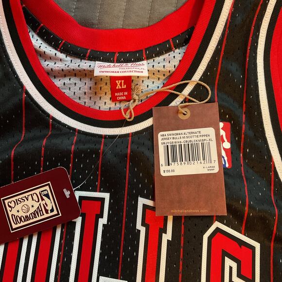 1995 Chicago Bulls Authentic Swingman Jersey XL Mitchell & Ness Scottie Pippen - Picture 3 of 6